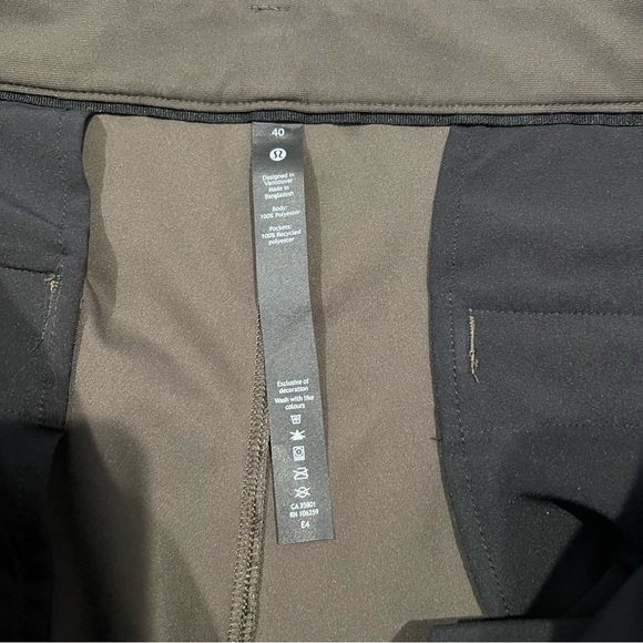 Lululemon Men’s Commission Pant Slim Warpstreme 28" in Dark Olive - Picture 10 of 11